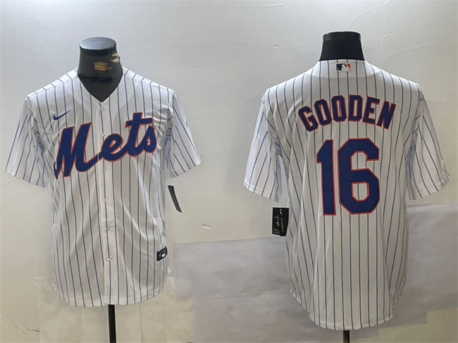 Men's New York Mets #16 Dwight Gooden White Cool Base Stitched Baseball Jersey Men's New York Mets #16 Dwight Gooden White Cool Base Stitched Baseball Jersey